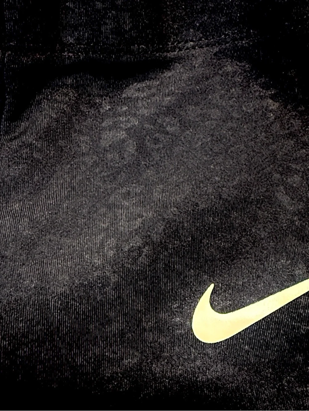 Nike Kids Flared Leggings 3T Black Cotton Stretch Tan Logo Pants